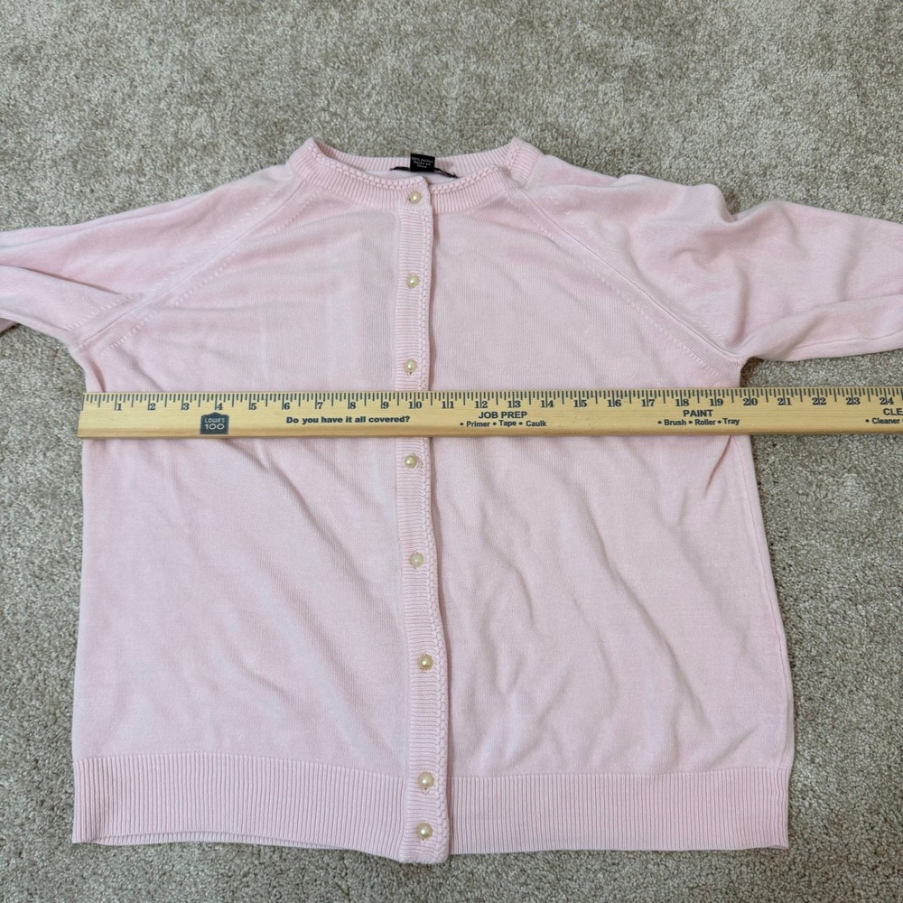 Pink Cardigan Sweater Pearl Button Womens Large Grandmacore Coquette Soft Girl - Picture 9 of 11